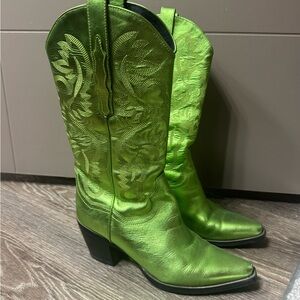 JEFFREY CAMPBELL WOMEN'S DAGGET METALLIC WESTERN BOOT cowboy boots